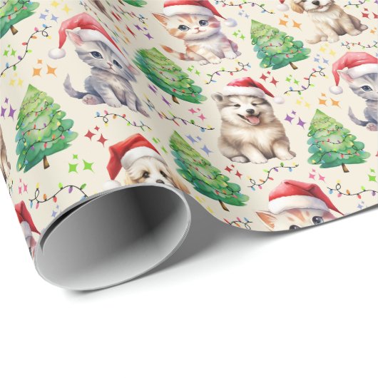 Honden en Katten Kerst Wrapping Papier