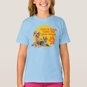 Honden en katten maken het leven pootjes! t-shirt