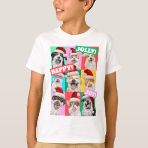 Honden en katten met kerstbaard t-shirt