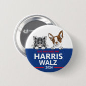 Honden en katten voor Harris Walz Ronde Button 5,7 Cm (Voorkant /achterkant)