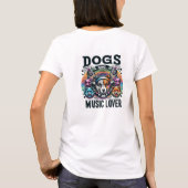 Honden en muziekliefhebber t-shirt (Achterkant)