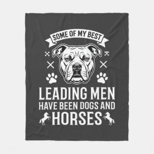 Honden En Paarden Leiden Mannen Fleece Deken