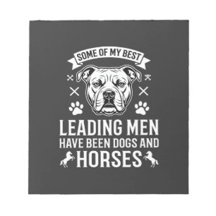 Honden En Paarden Leiden Mannen Notitieblok