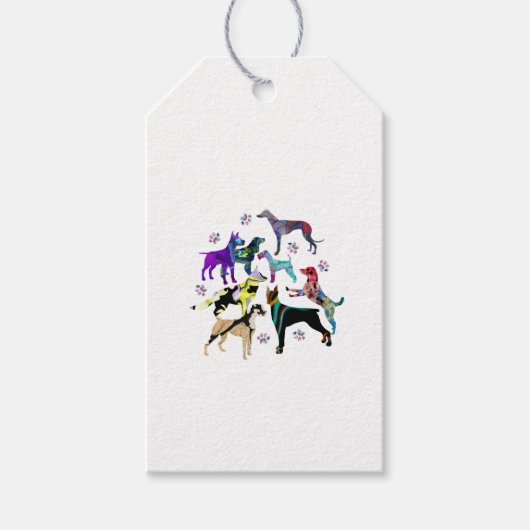 Honden en poten cadeaulabel (Voorkant)