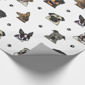 Honden en poten cadeaupapier (Hoek)