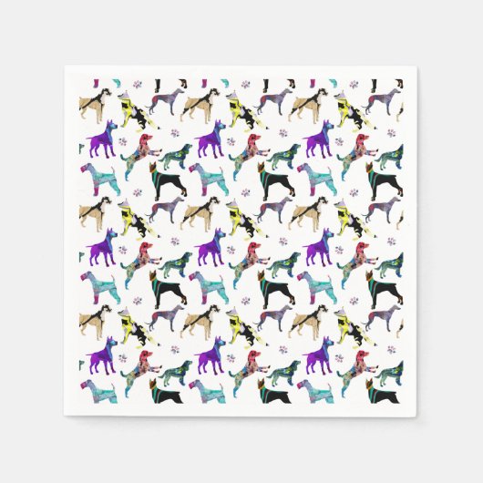 Honden en poten servet (Voorkant)