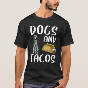 Honden en Tacos Blue Merle Dane Mexican Food T-shirt
