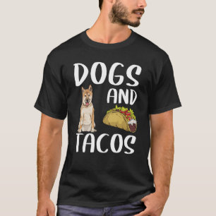 Honden en tacos Shiba in Mexicaans voedsel T-shirt