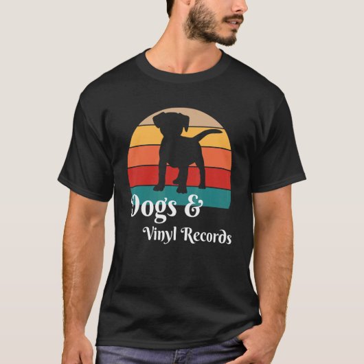 Honden en vinylrecords t-shirt (Voorkant)