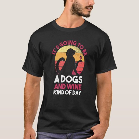 Honden en wijn t-shirt (Voorkant)
