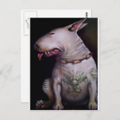 Honden eten katten briefkaart (Voorkant / Achterkant)