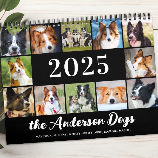Honden Fotocollage Gepersonaliseerd Modern 2026 Kalender