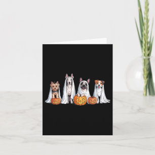 Honden Geesten Schattige Honden Gekleed Als Geest Kaart