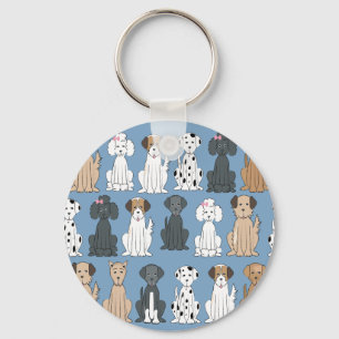 Honden glimlachen sleutelhanger