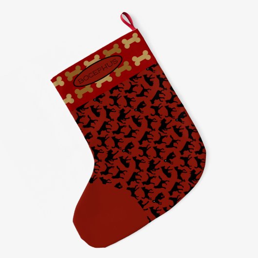 Honden Grote Kerstsok (Achterkant (Hangend))