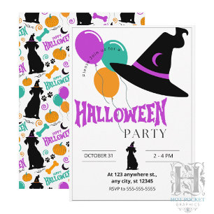 Honden Halloween Feest Uitnodiging