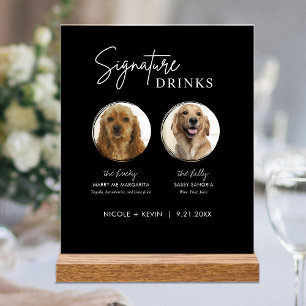 Honden handtekening drankjes teken huwelijksbar ac acryl bord