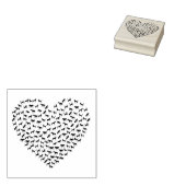 Honden Hart Rubberstempel (Gestempeld)