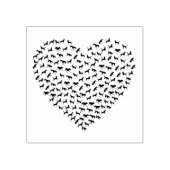Honden Hart Rubberstempel (Afrduk)