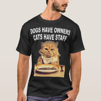 Honden hebben eigenaarscatten met een Humor T-shirt