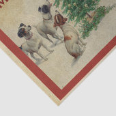  honden houden van de kerstboom tissuepapier (Detail)