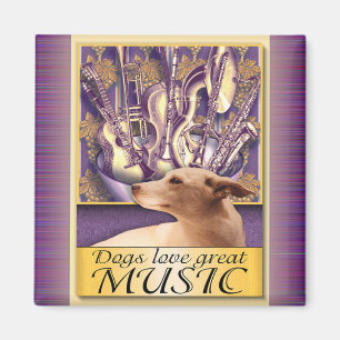 Honden houden van geweldige MUSIC Magneet