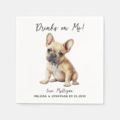 Honden Huwelijks Cocktail Servet (Voorkant)