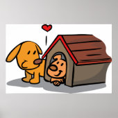 Honden in een Poster in een hondenhuis (Voorkant)
