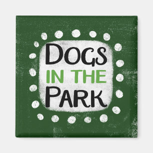 Honden in het park koelkastmagneet magneet