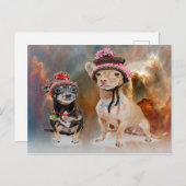 Honden in Petten Briefkaart (Voorkant / Achterkant)