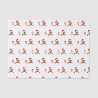 HONDEN IN Santa Hats-papier Tissuepapier