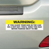 Honden in warme auto's - Bumpersticker (Op auto)