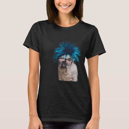 Honden in Wigs Rock T-shirt (Voorkant)