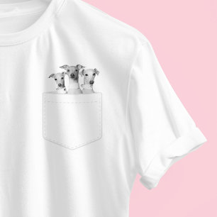 Honden In Zak Aangepaste Foto van Huisdier Meeko T-shirt