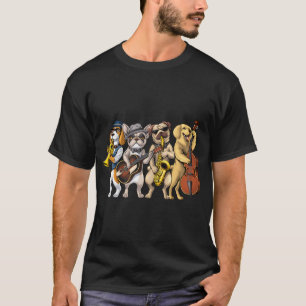 Honden Jazz Muzikanten T-shirt