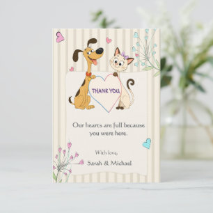  Honden & Katten Geslacht Reveal   Bedankkaart