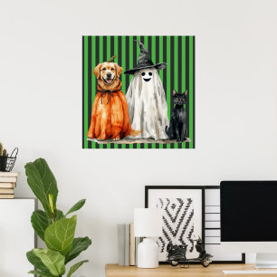 Honden & Katten Halloween Poster