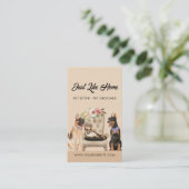 Honden & katten Pet Sitting Service Visitekaartje (Staand voorkant)