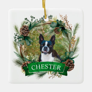 Honden Kerst Krans Keramisch Ornament