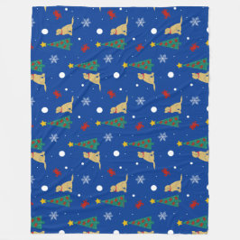 Honden Krabben Kerstboom Fleece Deken