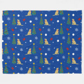 Honden Krabben Kerstboom Fleece Deken (Voorkant (Horizontaal))