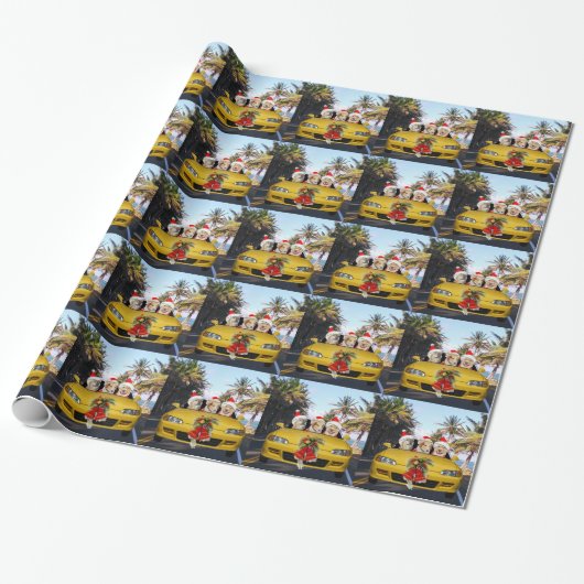 Honden/labs in converteerbaar papier met kerstmant (Uitgerold)