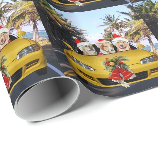 Honden/labs in converteerbaar papier met kerstmant (Rol Hoek)