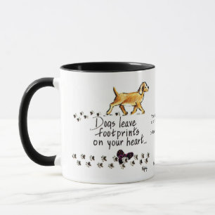 Honden laten afdrukken op onze harten Mok