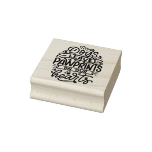 Honden laten een pauze op ons hart 	rubberstempel