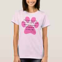 Honden laten pekels luiken roze T-shirt