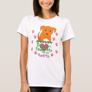 Honden laten poetafdrukken t-shirt
