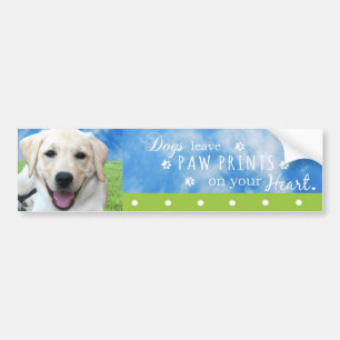 Honden laten pooafdrukken achter op je hart bumpersticker