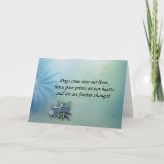 Honden laten pootafdrukken achter op je hart sympa kaart