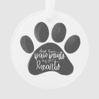 Honden laten pootafdrukken achter op onze harten o ornament